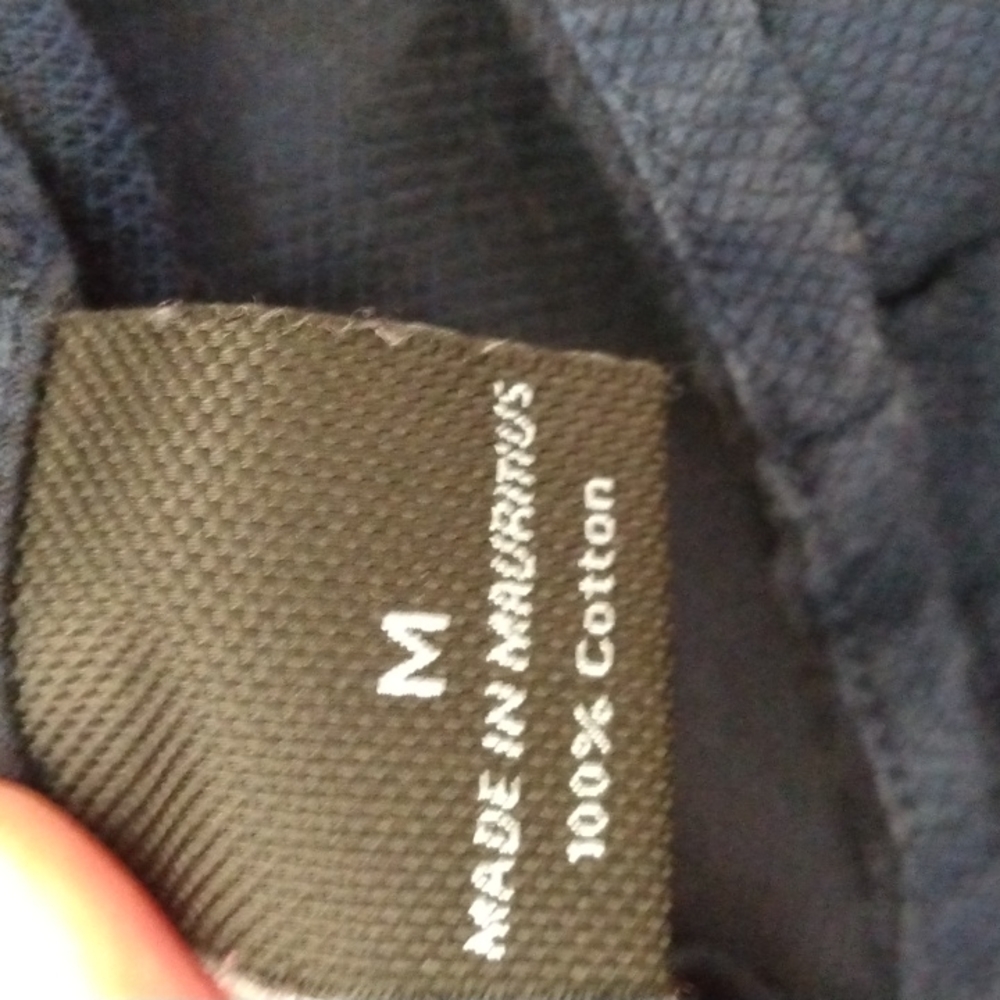 Marc Anthony Medium Slim Fit Navy Cotton Shirt - Picture 7 of 7